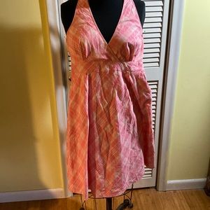 Vineyard vines halter dress pink size 10 plaid